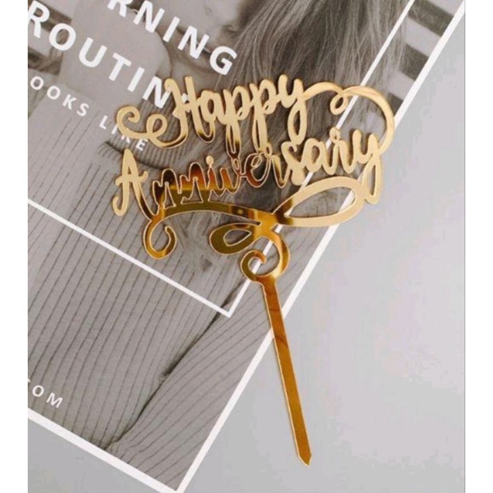 TOPPER CAKE HAPPY ANNIVERSARY | Topper HAPPY WEDDING