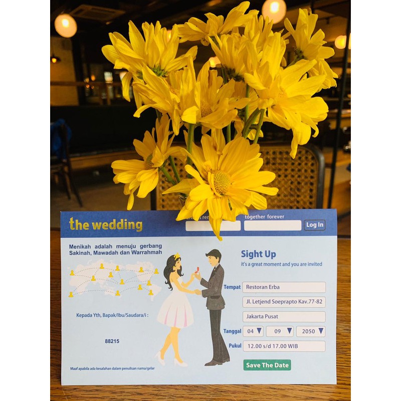 Undangan Pernikahan Blangko Erba 88215