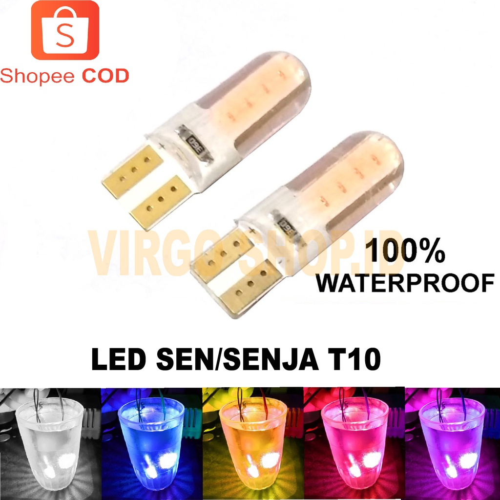 2 Pcs Led Gel / Jelly / Silicone Super Bright T10 Bisa Untuk Senja / Lampu Stop Vario 125/150 / Lampu Senja / Led T10 / T10 / Lampu Senja T10 / Lampu / Lampu Senja Vario 125 Old / Led Senja / Led