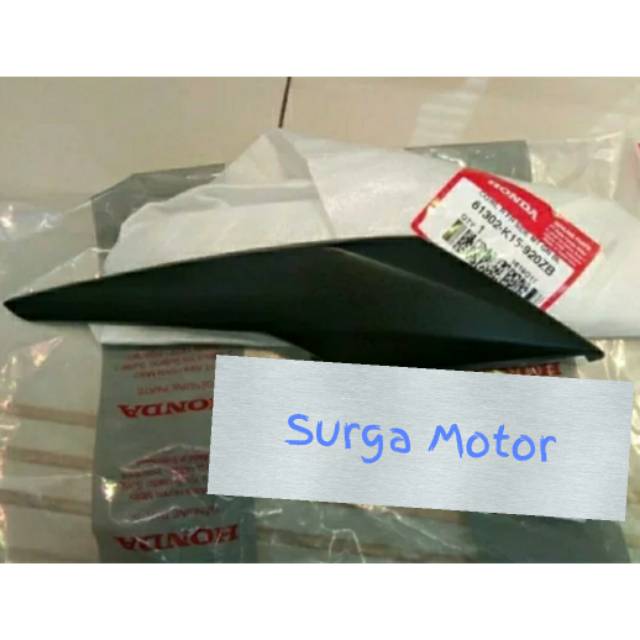 Cowl Front kupingan lampu depan kanan New CB150R LED hitam doff dof dop ASLI ORI AHM 61302-K15-920ZB