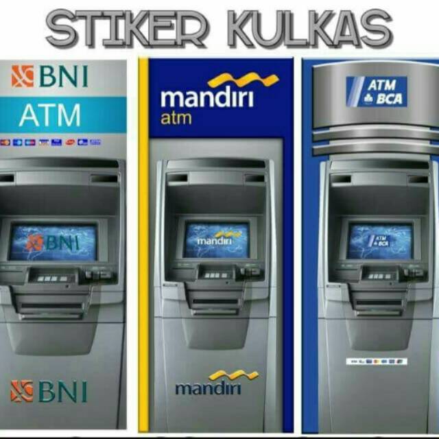 Variasi sticker kulkas 2pintu motif ATM