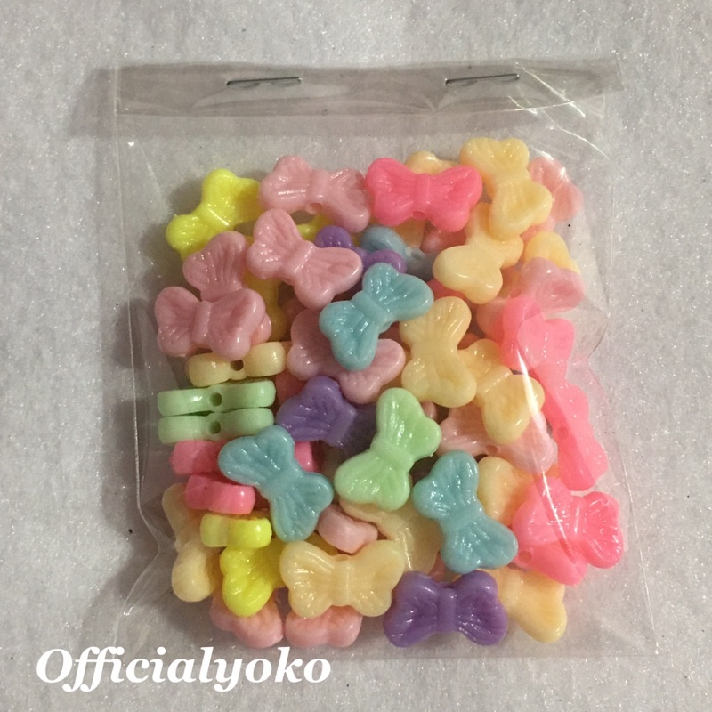 Manik Kupu Kupu Warna Pastel #2 (15gram)