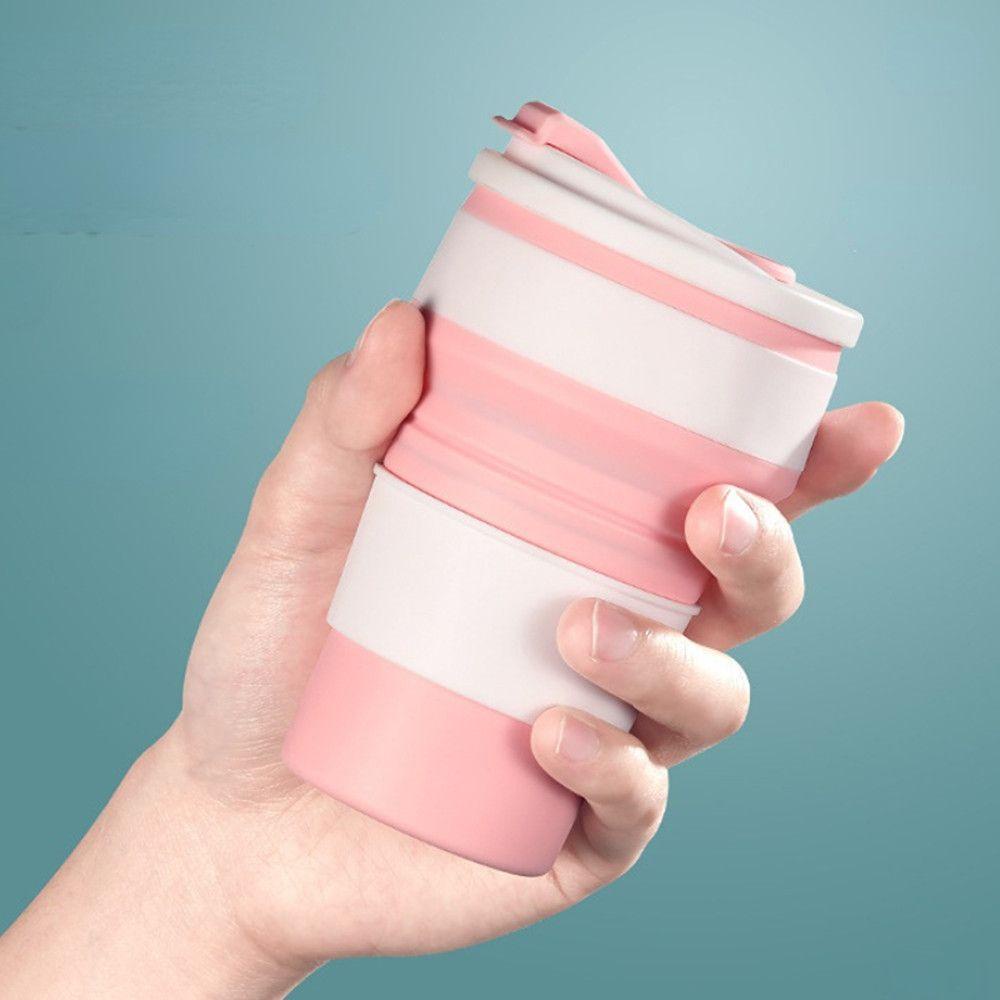 Solighter 350ML Gelas Lipat Portable Multi Fungsi Dengan Penutup Peralatan Minum