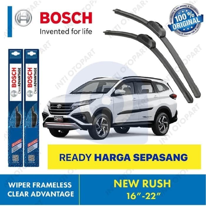 Wiper Blade New Rush 2018 BOSCH frameless ADVANTAGE 16-22&quot; ORIGINAL