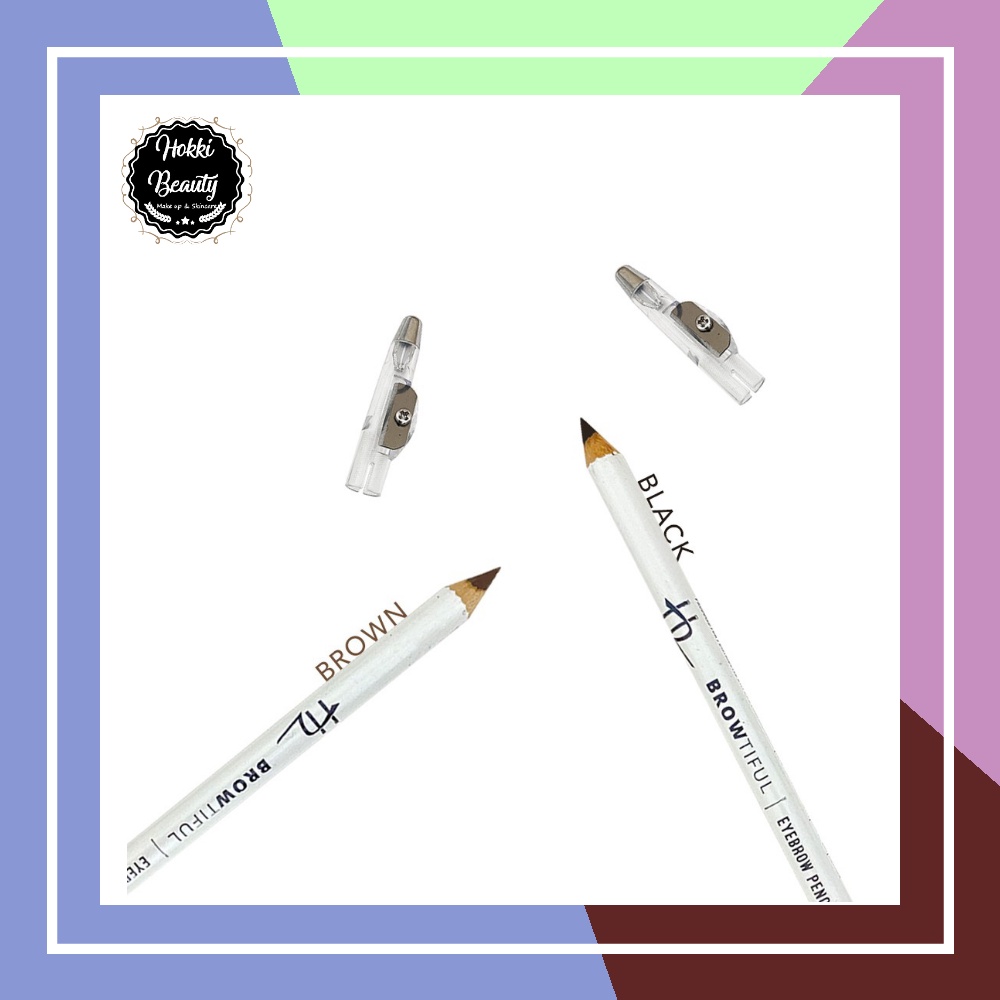 H2 Browtiful Eyebrow Pencil | Pensil Alis Lembut | Pensil Alis Warna Natural Pensil Alis Tahan Lama