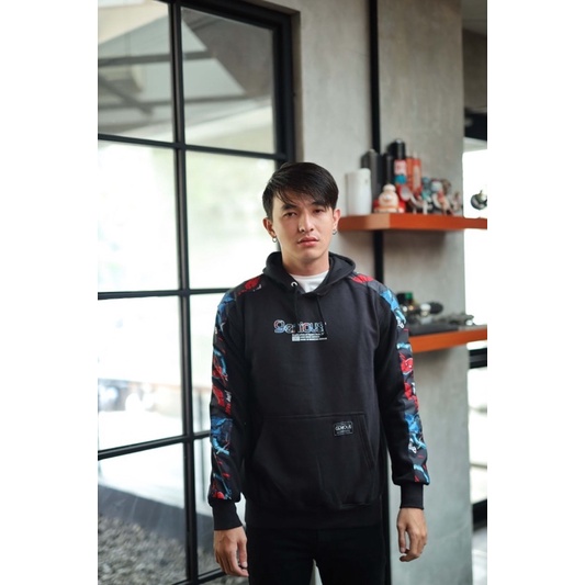 Genious Sweater Hoodie 3D Jaket Pria Plat Kombinasi