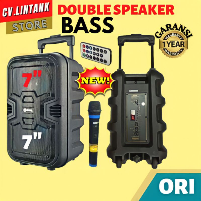 Speaker Bluetooth Double Speaker Speker Bass Portable Spiker Meeting GMC 897-i Subwoofer Ganda 7 inc