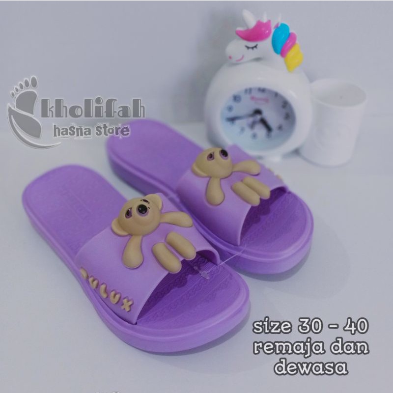 sandal perempuan remaja dan dewasa Beby bear lucu murah 320c/b dulux