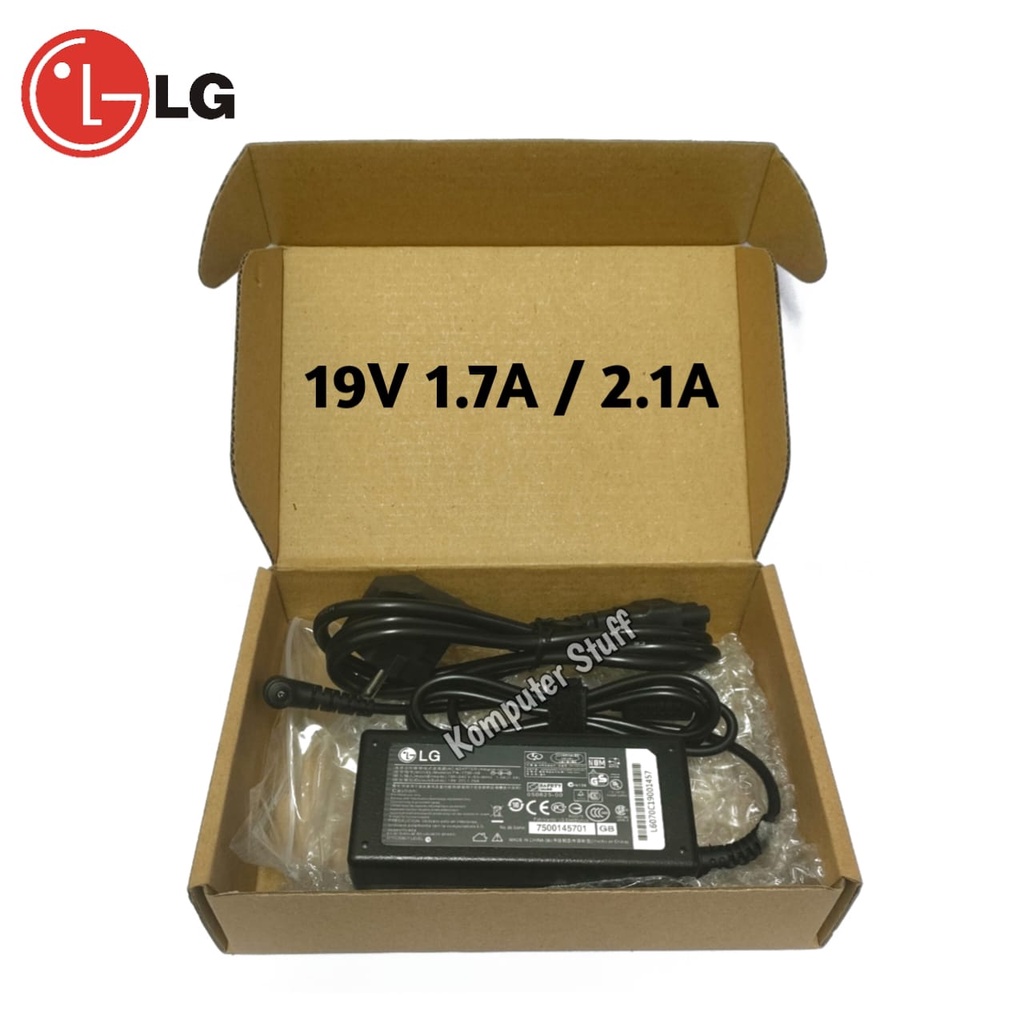 Charger Adaptor LG Monitor LCD LED TV 19V 2.1A / 19V 1.7A Bonus Kabel Power