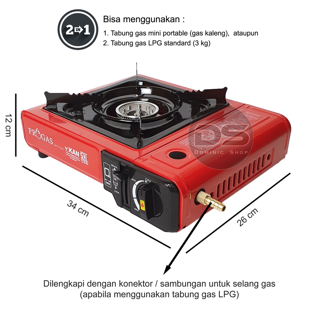 Kompor Portable Progas / Kompor Gas / Kompor 1 tungku