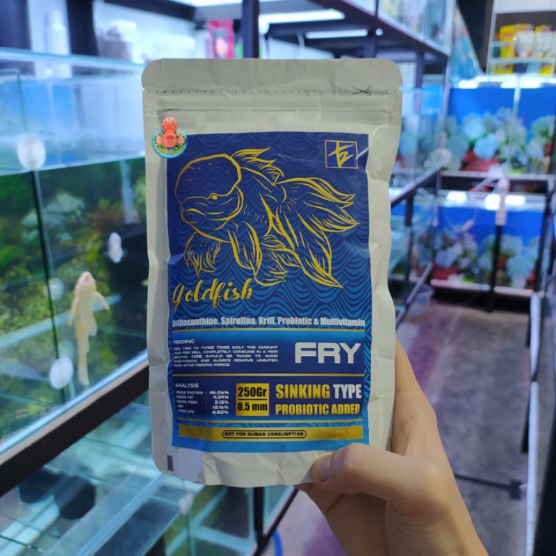T2 Fry Goldfish Food - 250gram Pakan Ikan Mas Koki Kecil Burayak Baby Murah Maskoki
