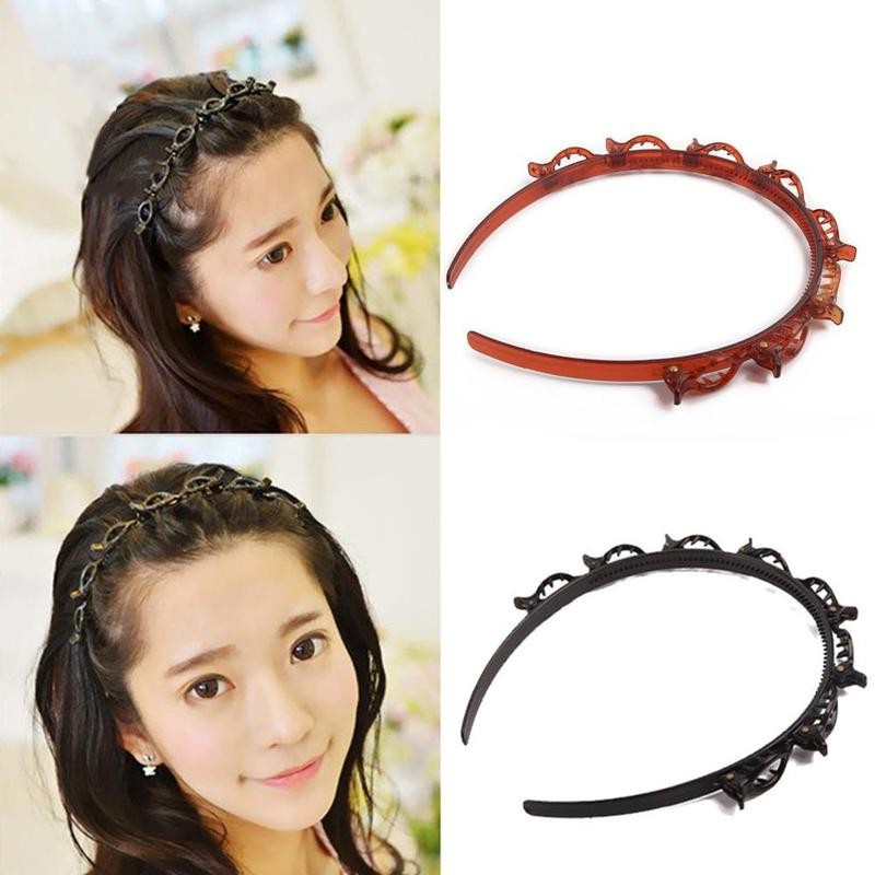 JOS0055 Bando Jepit Twister Rambut Kepang Korea Headband Bando Rambut Kepang Jepit