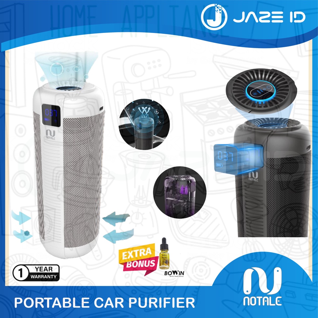 Notale Portable Air Purifier Car Travel UVC HEPA13 Plasma Aromatherapy