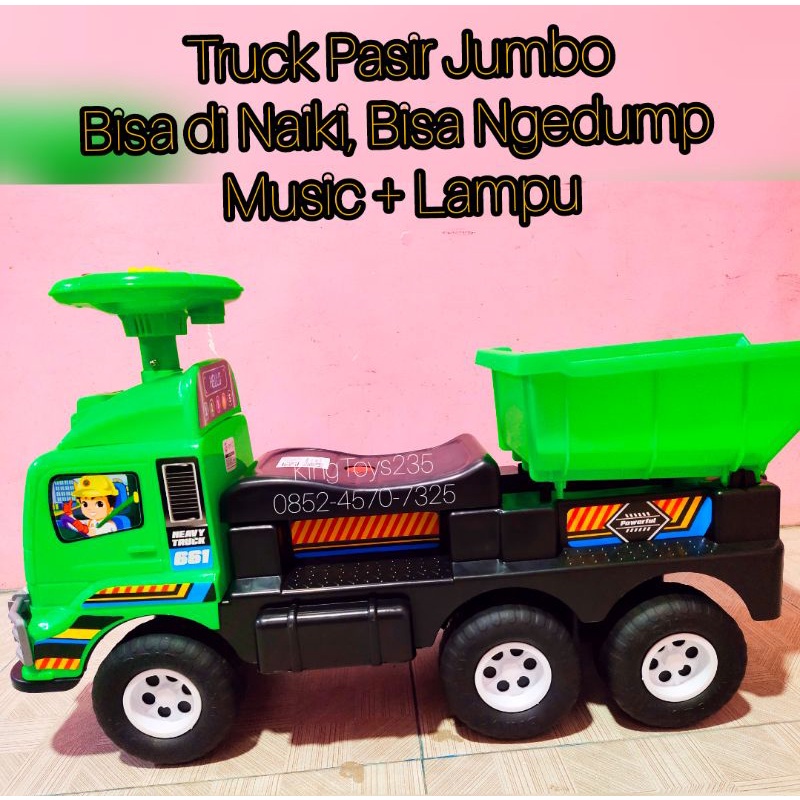 Mobil Anak Besar Truk Pasir Dump Truck Bisa Dinaiki Di Duduk Lampu Suara Musik Lagu Batrai Panjang J