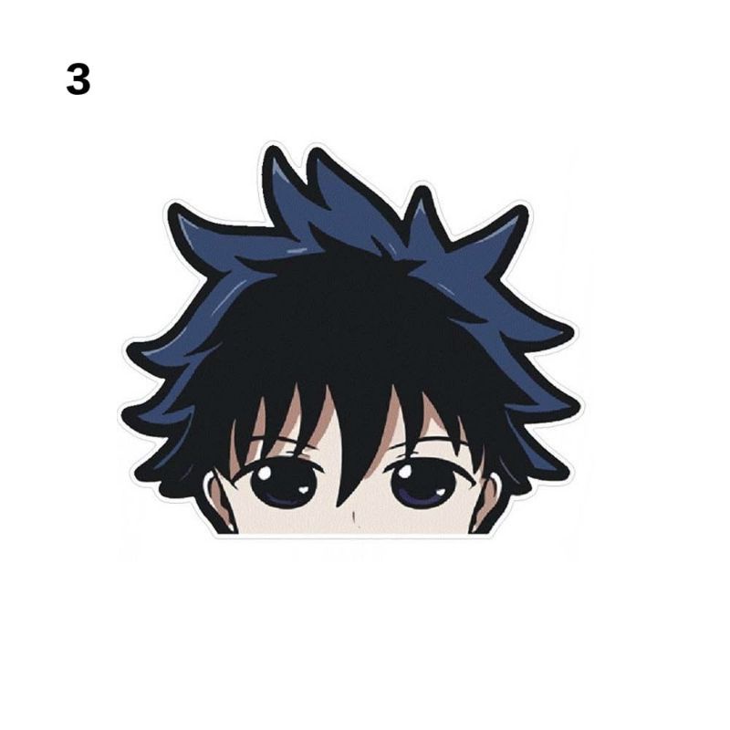 Stiker Ngintip Anime Jujutsu Kaisen  / Stiker Cutting Mobil / Stiker Anime mobil / Itadori yuji / Go