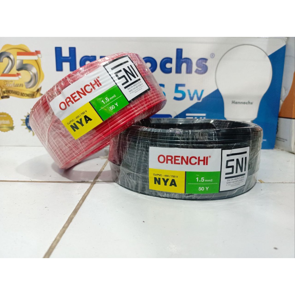 KABEL NYA ORENCHI 1.5mm KABEL TUNGGAL TEMBAGA SNI