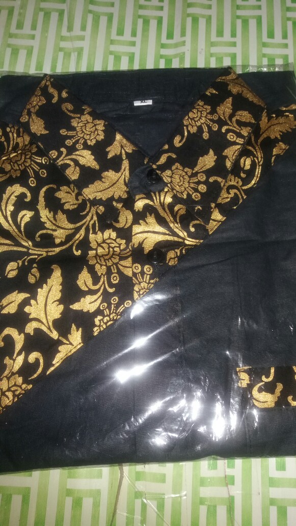 Kemeja Pria Batik Kertabumi Katun Prada Sopal Kombinasi / Baju Batik Pria Murah Bisa Cod
