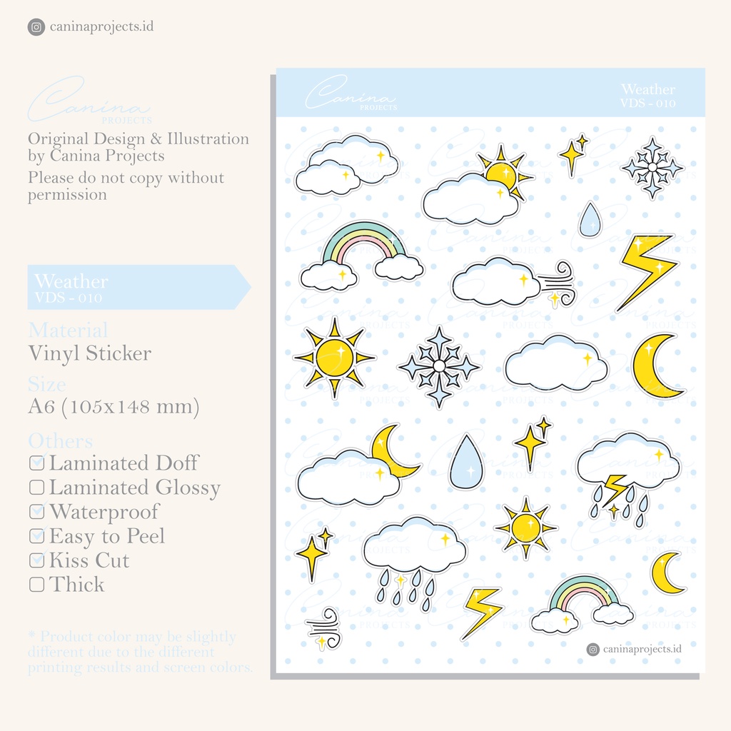 

Sticker Deco Journal Weather VDS-010