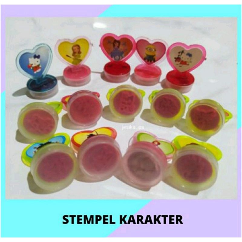 

STEMPEL cap anak Karakter/per pcs/cap tinta merah/stempel kartun
