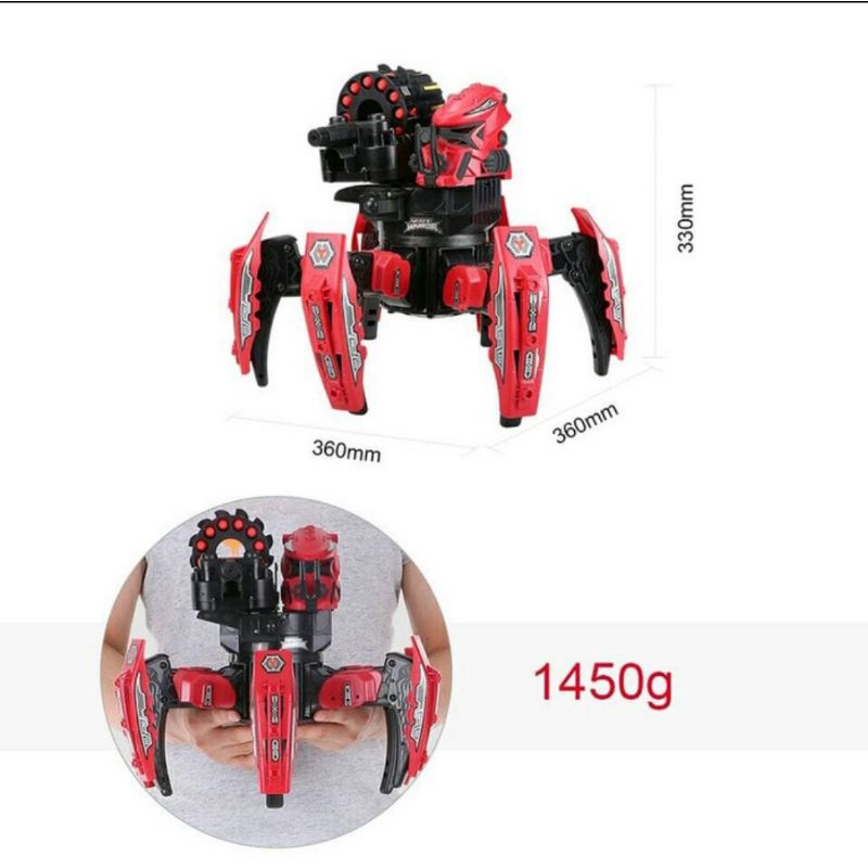 Mainan remot RC space warrior robot laba laba