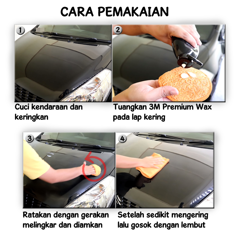 3M Auto Pengkilap Body Mobil 350 ML Combo 5 Pcs Premium Liquid Car Wax Motor CMB05-3M-7006