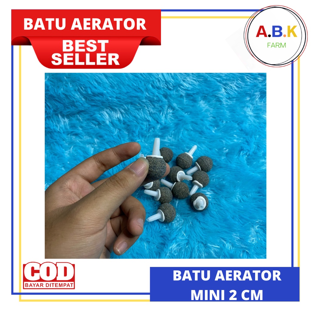 batu aerator bulat bola mini 2cm air stone airstone gelembung udara aquarium Aquascape