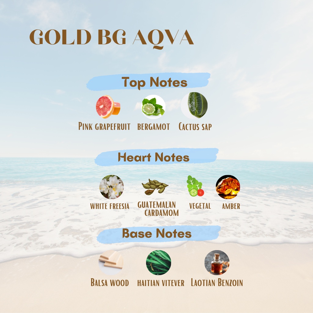 BARRISTAMA Gold BG Aqva Parfume - Inspired by Aqva - BPOM