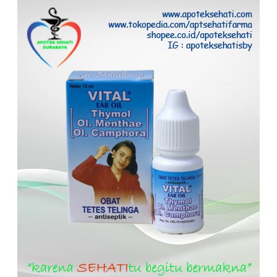 Vital Ear Oil Obat Tetes Telinga 10ml Kotoran Keras