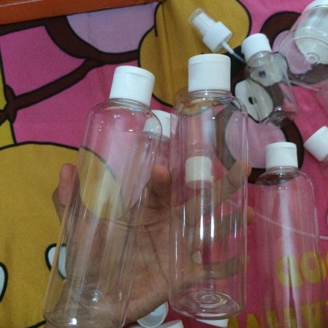 Botol Pet 250 Ml Natural Fliptop Putih