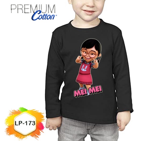 Baju Upin Ipin Mei Mei Longsleeve Anak Premium Kaos #LP-173