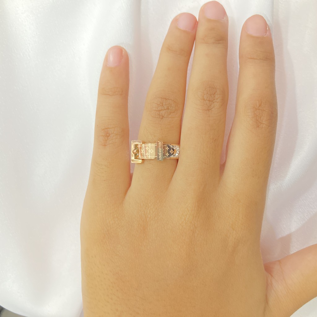 noin_acc Cincin Titanium Permata Anti karat Aksesoris Perhiasan Wanita