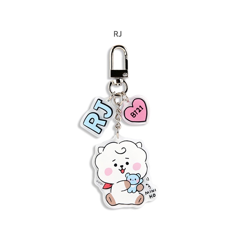 XiaoboACC BT21 Gantungan Kunci Boneka Kpop Idol BTS Untuk Aksesoris Tas