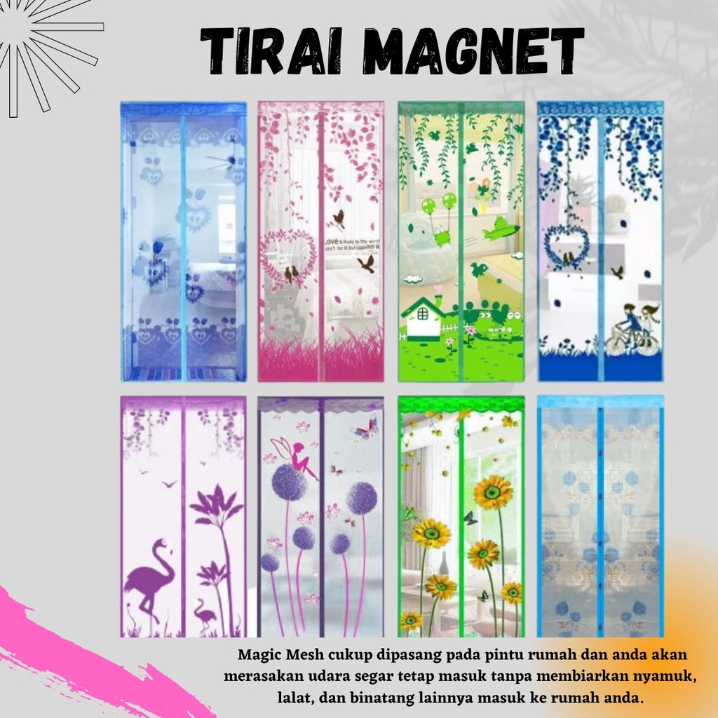 Tirai Magnet Anti Nyamuk Karakter / Gorden Pintu Anti Nyamuk / Tirai Pintu Anti Nyamuk Karakter