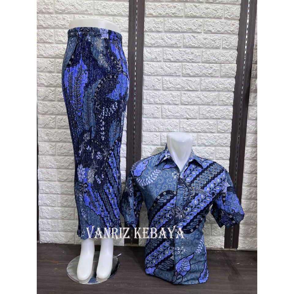 BATIK COUPLE / BATIK COUPLE LENGAN PENDEK / BATIK COUPLE ROK PLISKET / ROK PLISKET COUPLE BATIK / BATIK COUPLE ROK PLISKET / BATIK PRIA COUPLE