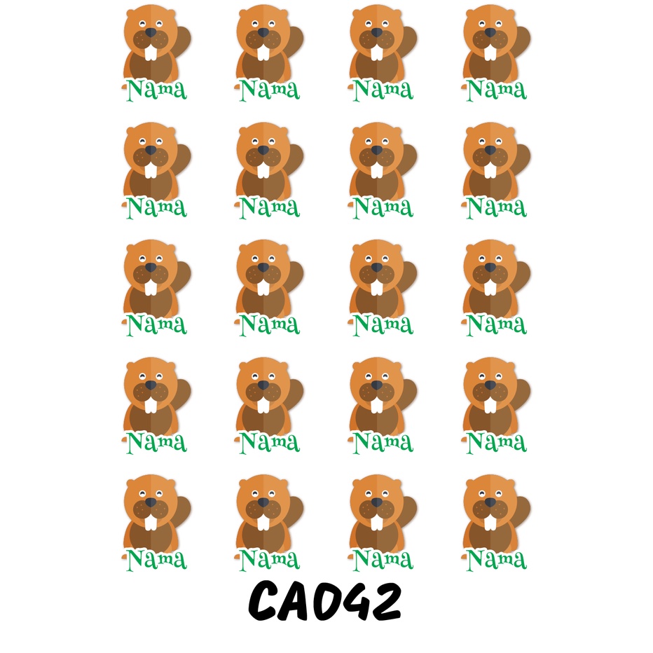 

Sticker Nama Cutting Label Waterproof Tahan Air Walrus B (CA042)