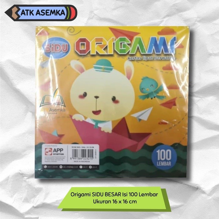 

Senikertas- Origami Sidu Besar Isi 100Lembar 16X16 / Kertas Lipat -Kertas-Seni.
