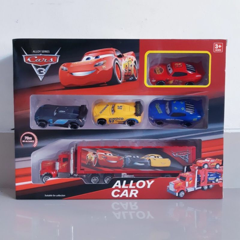 Set Diecast Cars Body Alloy Mainan Miniatur Mobil Figure Mcqueen Anak