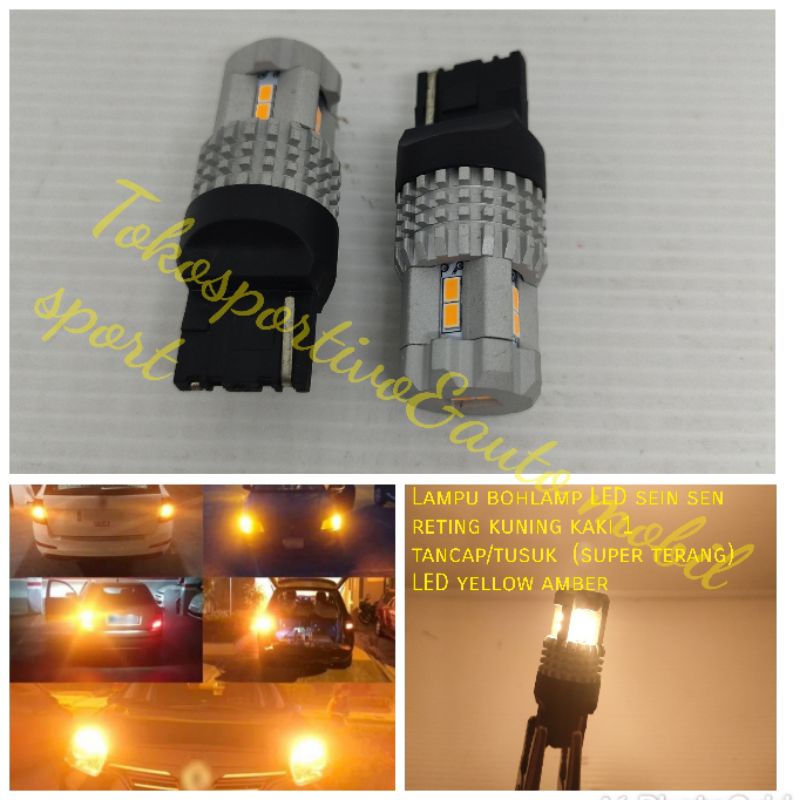 Lampu bohlamp LED sen sein reting kaki 1 tancap/tusuk kuning yellow amber Lampu Led mobil universal