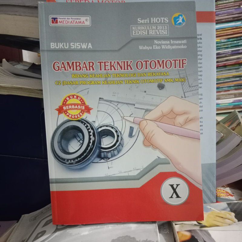 buku gambar teknik otomotif SMK kelas 1-10 penerbit mediatama