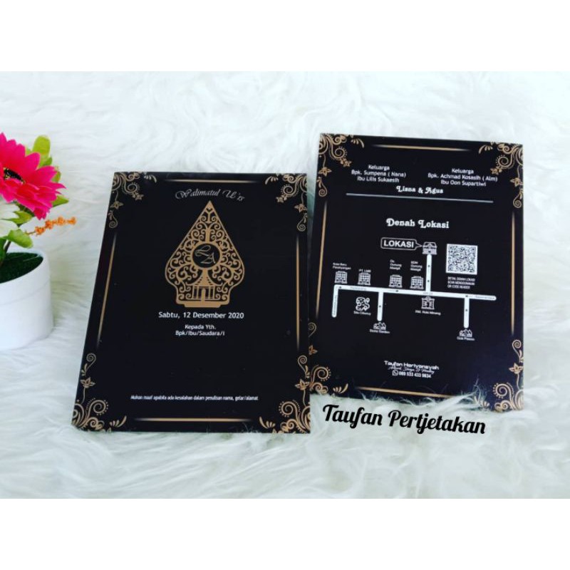 PREMIUM Undangan nikah pernikahan wayang mewah murah design request elegan free finishing