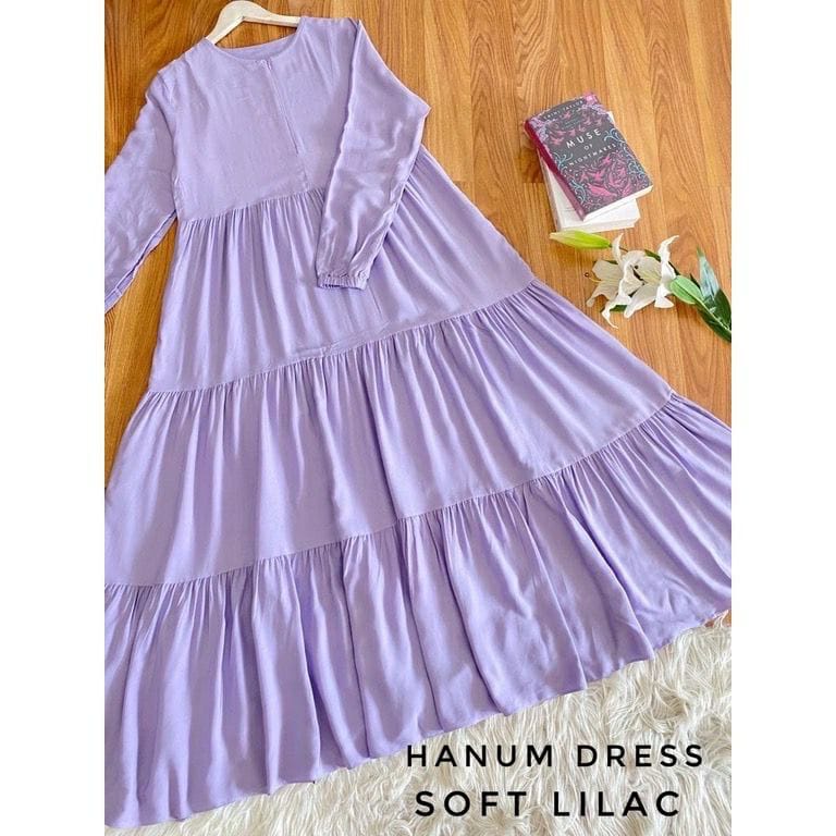 BEFAST - ZFS OOTD Wanita Dress HOSHIYO / HANUM RAYON DIAMOND MAXI RUFFLE DRESS / Dress Jumbo Wanita / LongDress Polos Formal / Fashion Wanita Lengan Panjang / Dress Maxy Banyak Warna / OOTD Remaja Wanita Muslimah