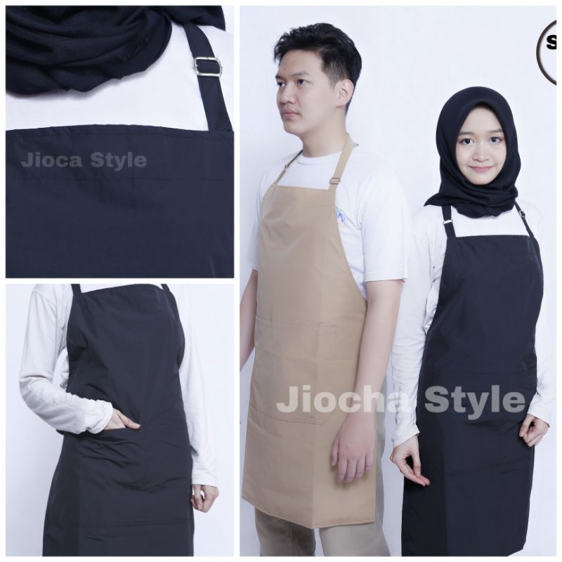 Apron celemek koki babershop cheff koki premium [ free msker ]