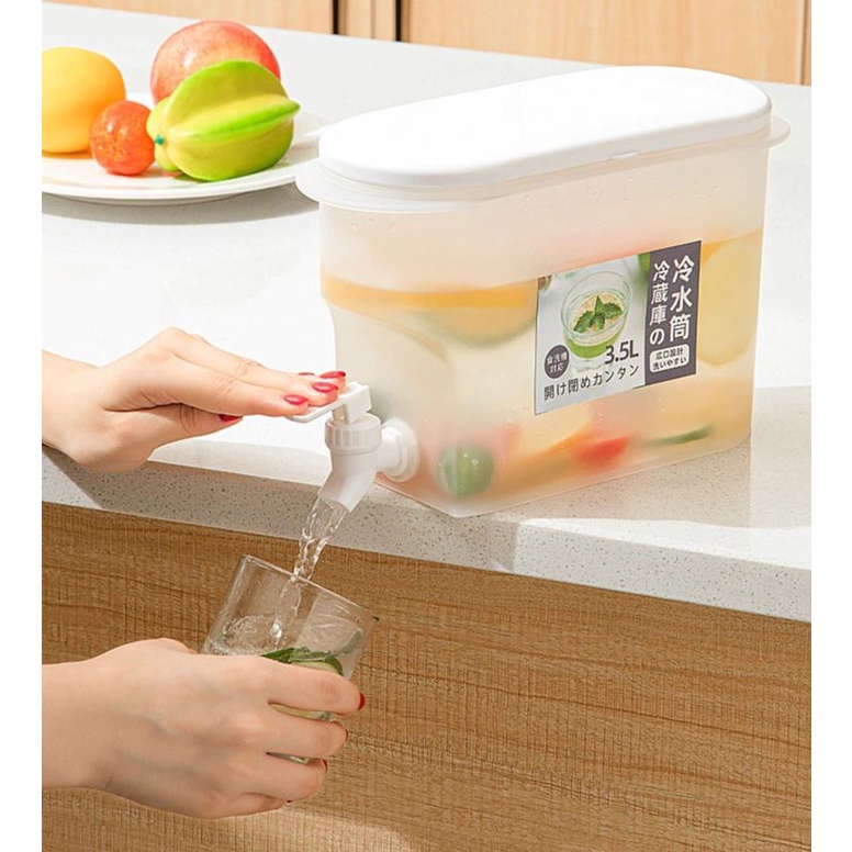 Dispenser Jus Portable Minuman Kulkas 3.5 Litter Dispenser Minuman