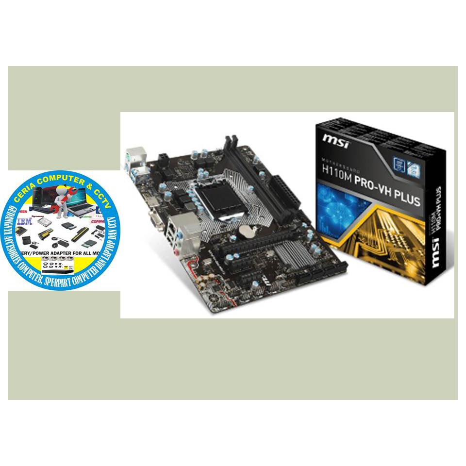 MAINBOARD MOTHERBOARD BOT MB COMPUTER KOMPUTER PC MSI H110M PRO -VH PLUS