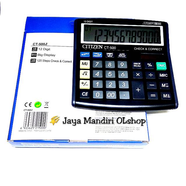 CALCULATOR CITIZEN CT-500J 12 DIGIT / KALKULATOR CT-500J