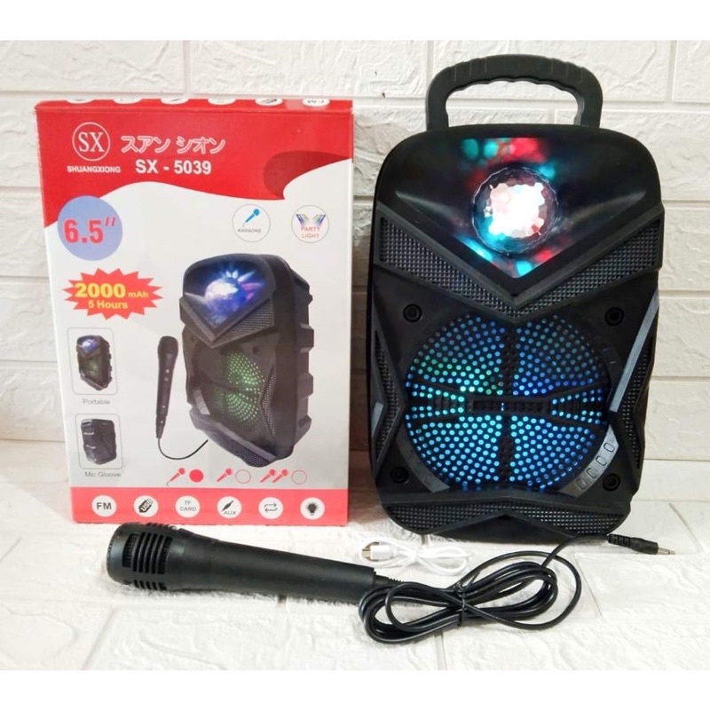 (OM) SPEAKER BLUETOOTH SX 5038 - SX-Y2006 -Y2007 BONUS MIC KARAOKE