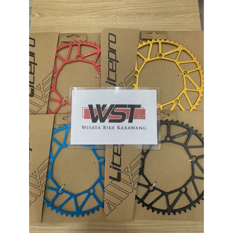 Chainring Litepro 54T Black Gold Blue Red