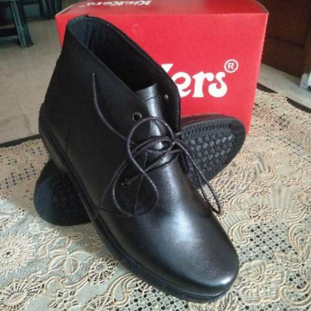 Sepatu PDH Tali Kulit Asli Pria Sepatu Paskibra Kantor Security