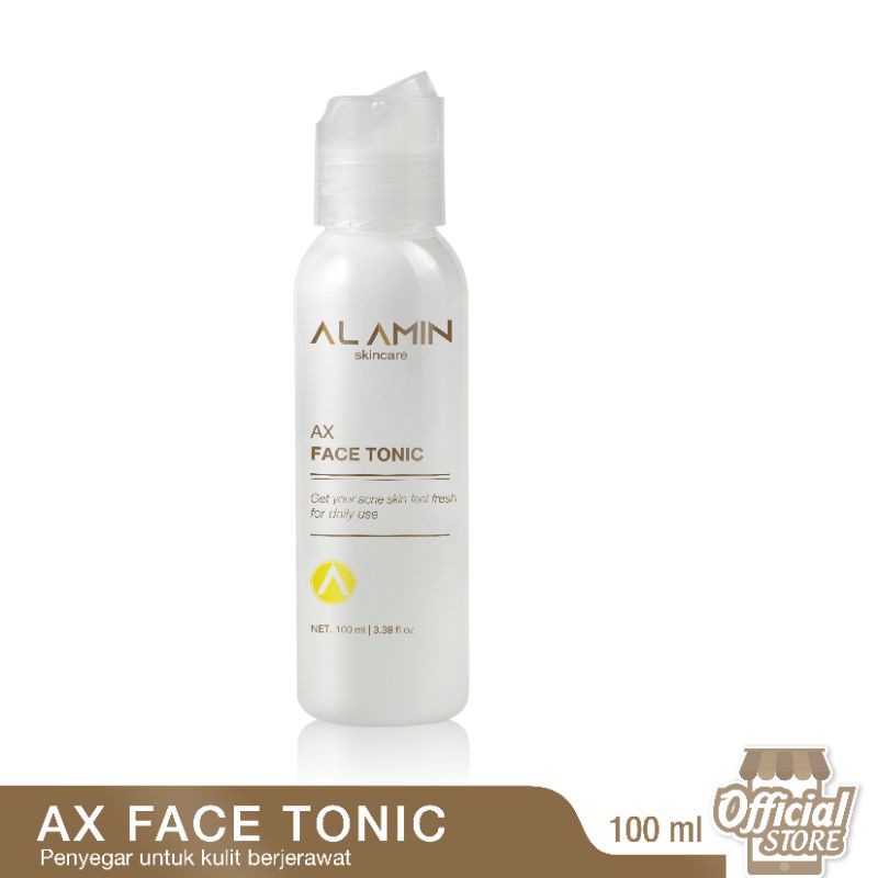 Alamin AX Face Toner | Penyegar Wajah Kulit Berjerawat/Bruntusan/Komedo/Berminyak