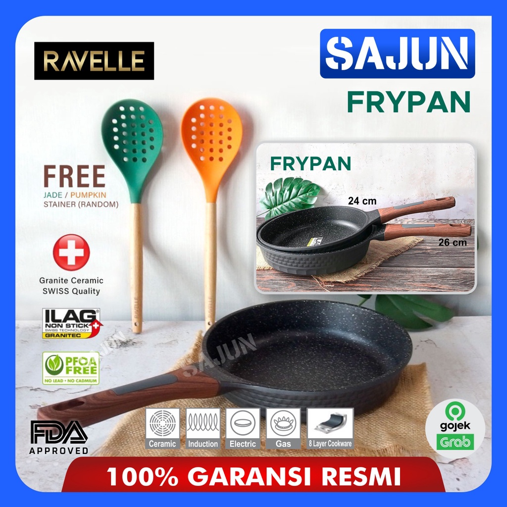 RAVELLE ROYALE Frypan 24 Cm/26 Cm Panci Penggorengan 24/26 cm